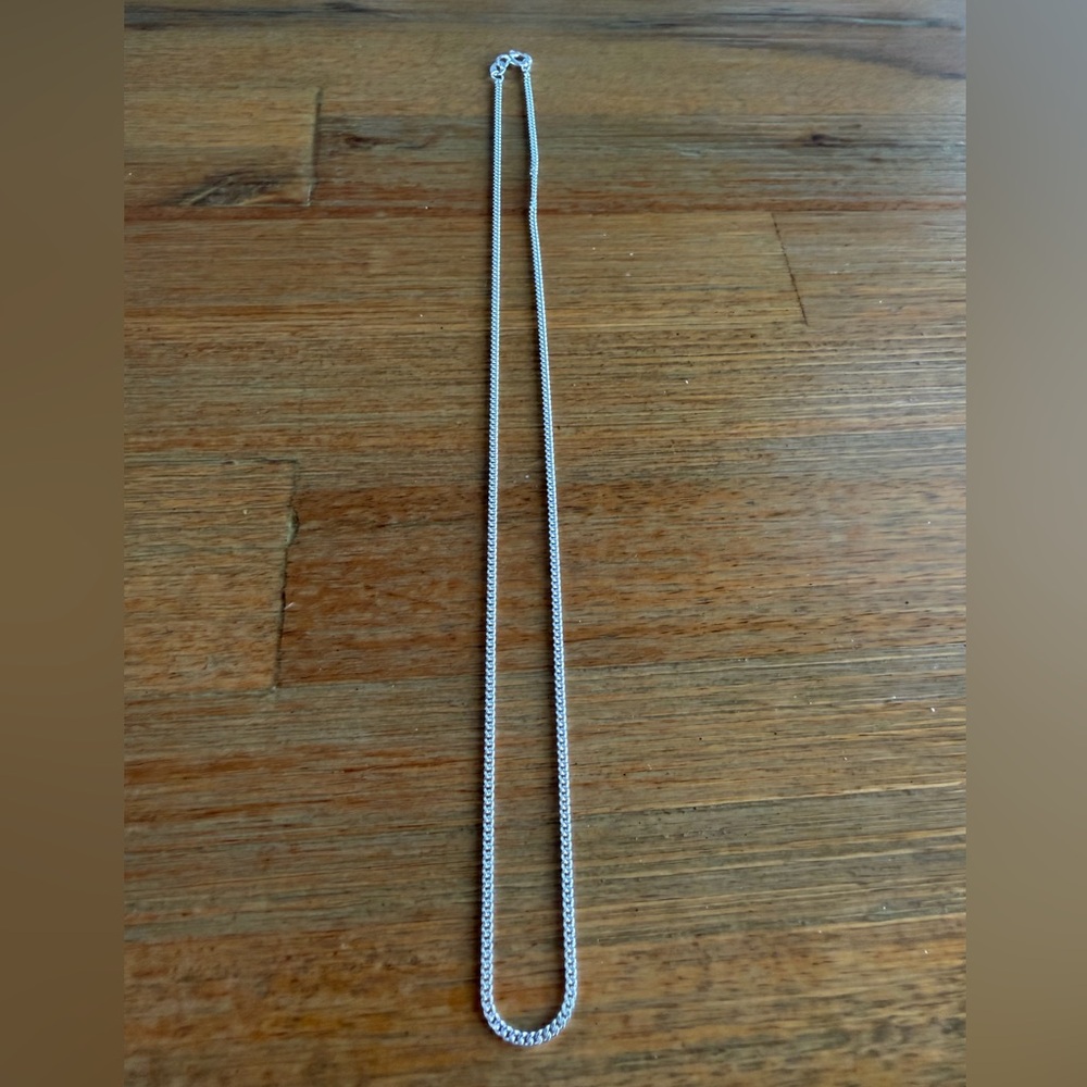 925 Solid Sterling Silver Curb Chain 18”